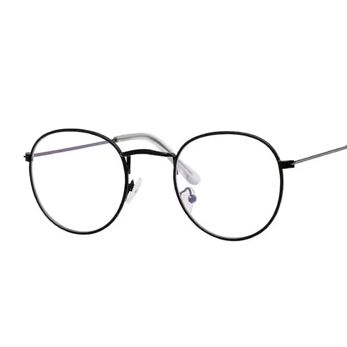 Lunettes rondes monture homme Anti lumière bleue