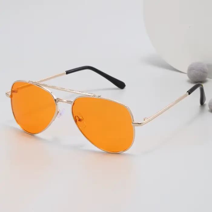 Lunettes de soleil en métal pour garçons et filles