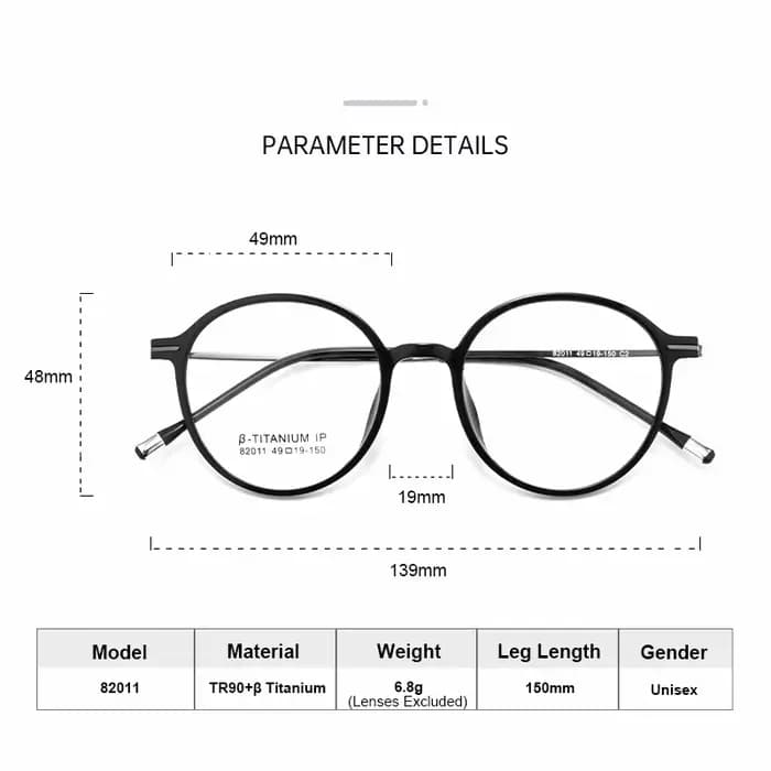 Lunettes optiques rondes TR90 et β-titane pour femmes, monture ultralégère, flexibles, antidérapantes, pour un confort toute la journée et la mode au bureau