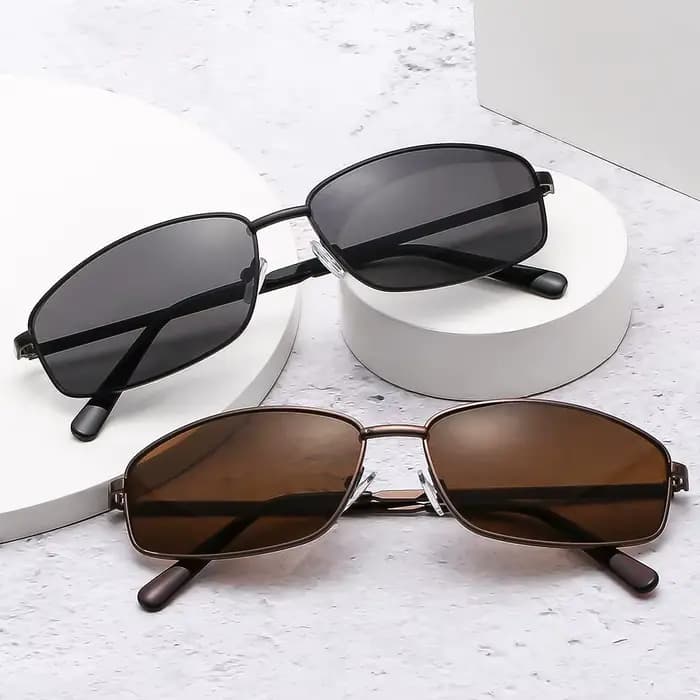 Lunettes de soleil rectangulaires vintage pour femmes et hommes
