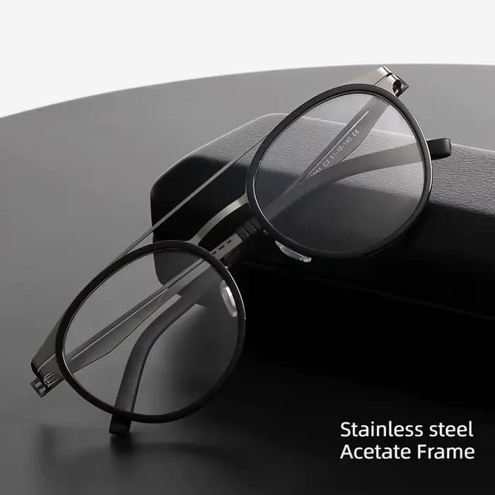 Lunettes pilote à Double pont rondes ultralégères