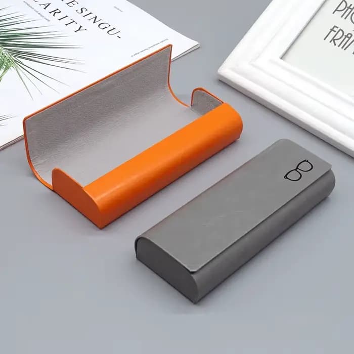 Nouvel étui à lunettes en cuir haut de gamme et minimaliste — Résistant aux chocs