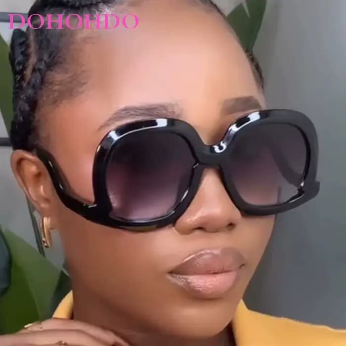 DOHOHDO – lunettes de soleil rondes irrégulières pour femmes et hommes