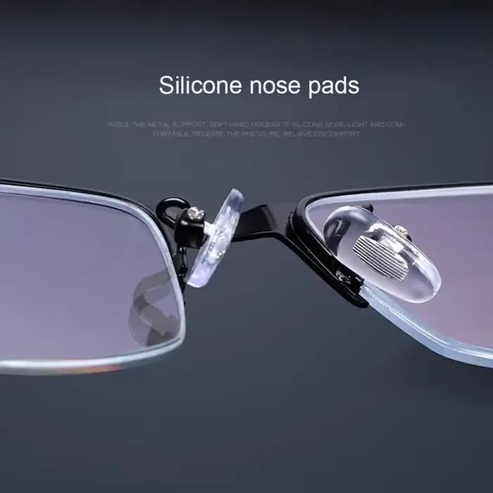 Lunettes plates demi-monture bloquant la lumière bleue