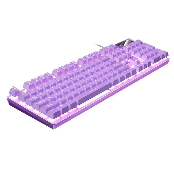 Clavier de jeu filaire USB, 104 touches compatibles avec ordinateur/ordinateur/PC Windows, conception ergonomique, accessoires de bureau et de jeu