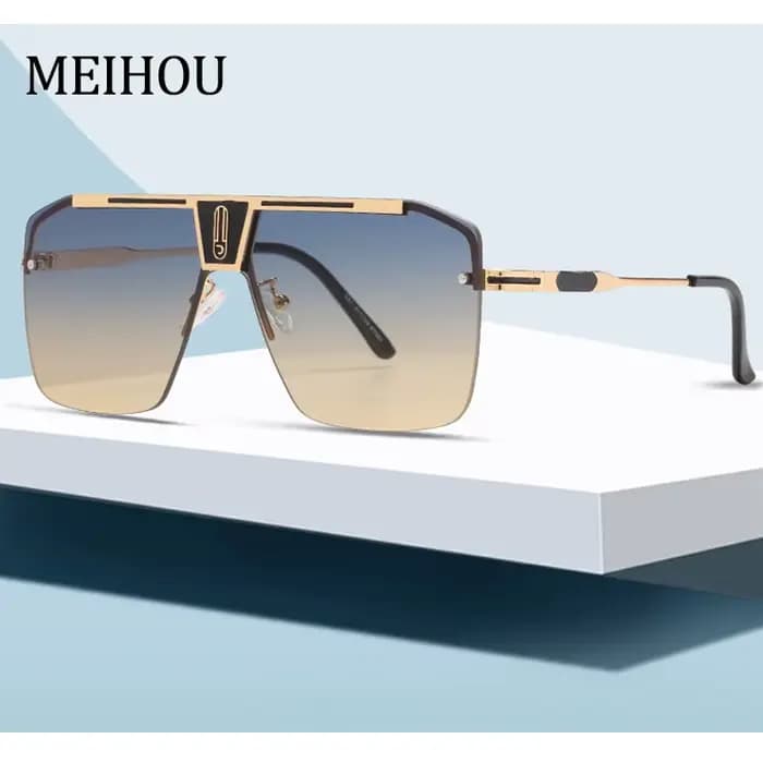 Lunettes de soleil carrées dégradées pour hommes et femmes 2026 – Design vintage tendance