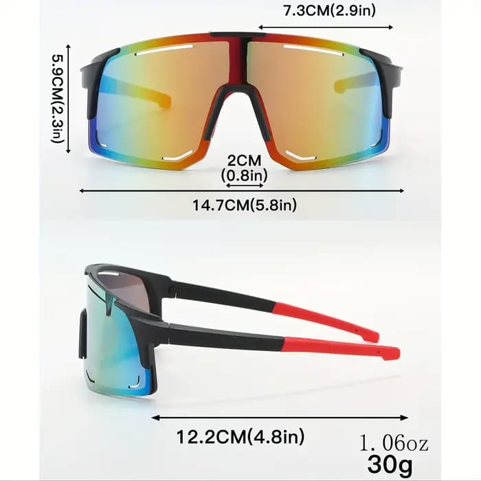 Lunettes de soleil de sport enveloppantes pour femmes et hommes