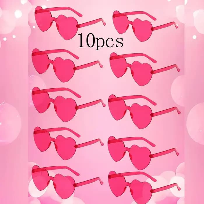 Lunettes de soleil en forme de cœur sans cadre