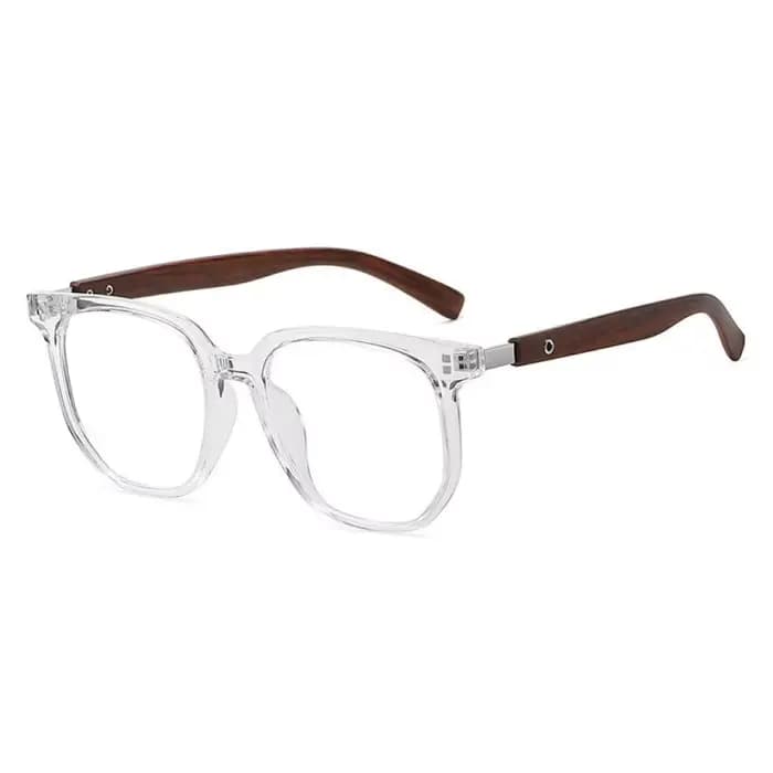 Lunettes neutres pour myopie 0-1.0-1.5-2.0-2.5-3.0-3.5-4.0-4.5-5.0… Monture en métal imitation bois