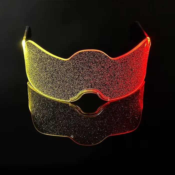 Lunettes néon colorées à LED, lunettes Shoous, Cyberpunk, accessoire de fête, lunettes lumineuses pour bar, décor lumineux de la journée de Léon
