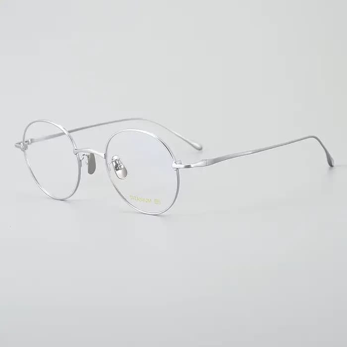 Ultra-léger grand titane Prescription rétro cadre rond femmes myopie lunettes