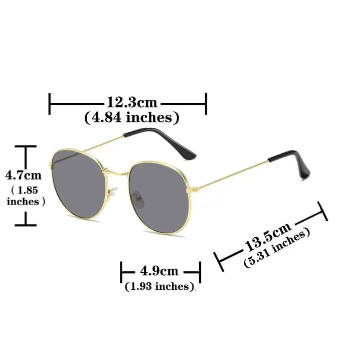 Lunettes de soleil rondes hommes Vintage