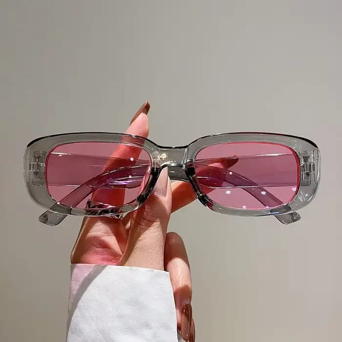 Mode classique rouge lunettes de soleil lentille hommes dames femmes rétro Vintage UV400