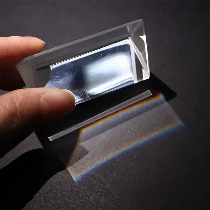 Prisme éducatif en verre – Réflexion spectrale, outil d'enseignement et de photographie idéal, cadeau parfait pour les amateurs de sciences