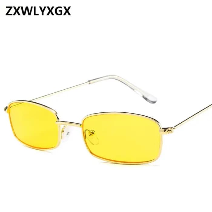 ZXWLYXG 2025 nouvelles petites lunettes de soleil rectangulaires femmes rétro marque concepteur rouge