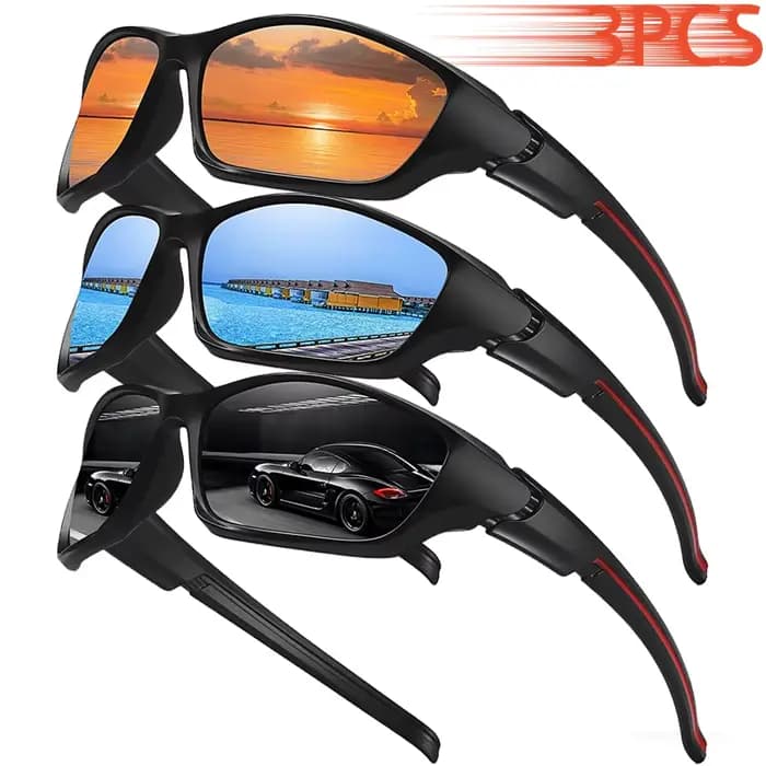 Lunettes de soleil à rayures colorées