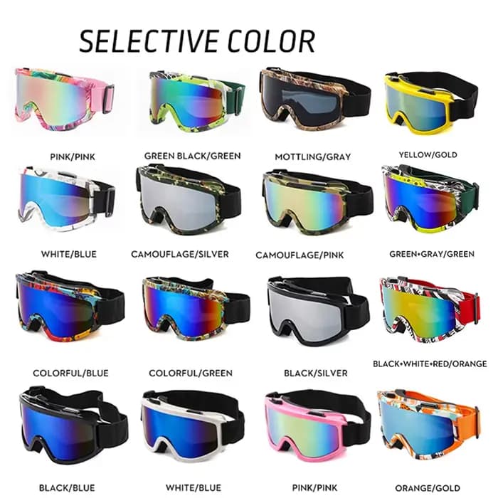 Lunettes de Ski à grand cadre avec lentille colorée