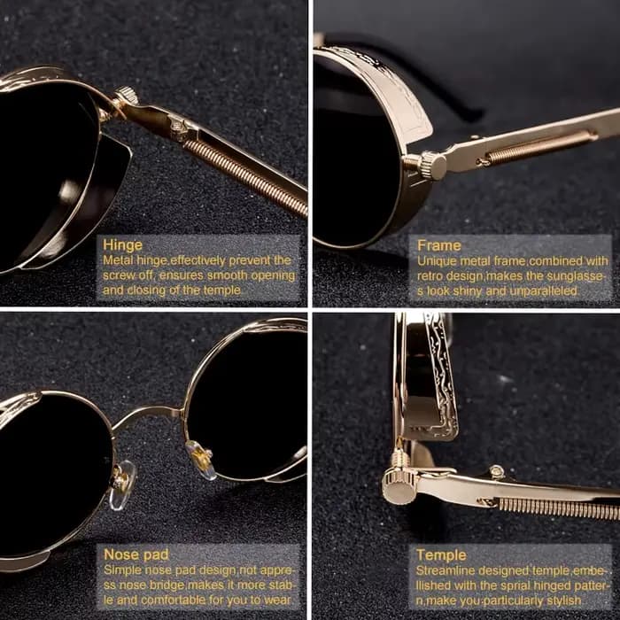 Éventuelles LOV-Lunettes de soleil polarisées rondes vintage pour hommes et femmes