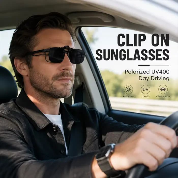 3 paires de verres polarisés à clipser