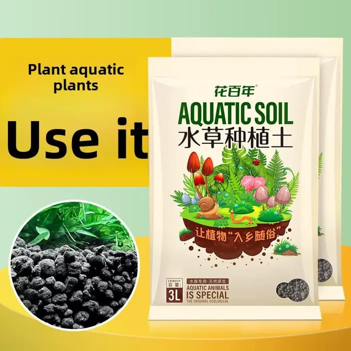 Substrat de sol d'aquarium – Gravier d'argile plantée sans décoloration pour plantes aquatiques – Idéal pour les crevettes et les aquariums nano