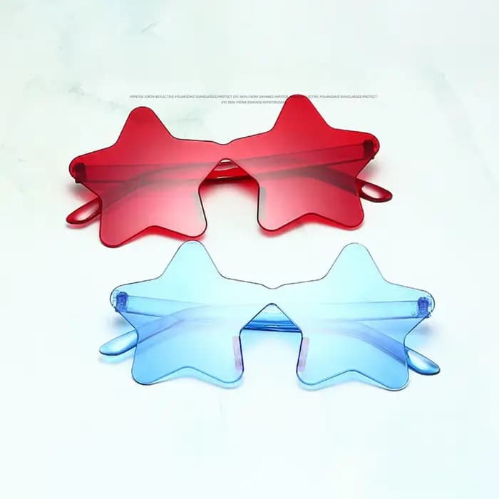 Lunettes de soleil en forme d'étoile sans cadre