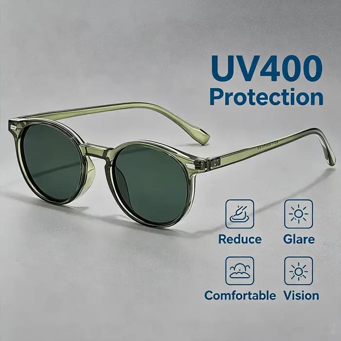 HBK mode lunettes De Soleil polarisées hommes rond TR90 cadre