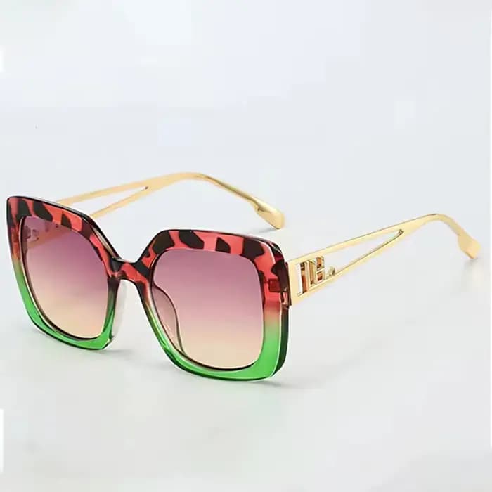 Nouveau 2025 lunettes de soleil Vintage pour femmes à la mode cadre Transparent dégradé lentille lunettes marron or décoration moderne mode