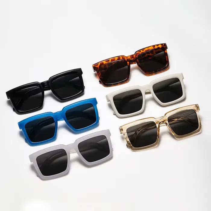 Randonnée Camping femmes mode cadre carré Anti lumière lunettes Vintage Multi couleur