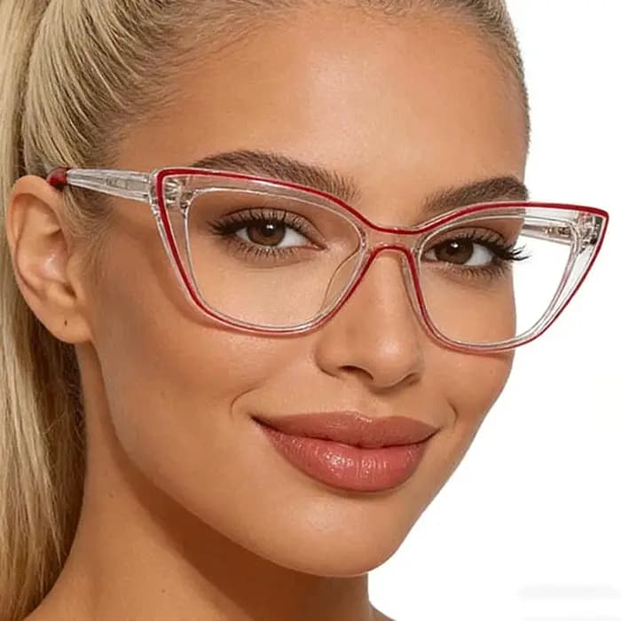 Monture de lunettes transparente