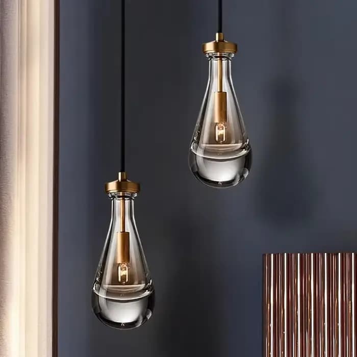 Lampe suspendue en verre au design moderne et luxueux, luminaire décoratif d'intérieur, idéal pour une cuisine, une salle à manger, un salon, une chambre à coucher ou un Bar