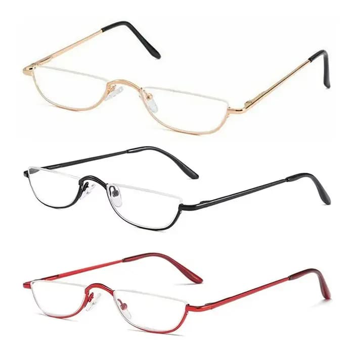 Lunettes de lecture demi-lune en métal