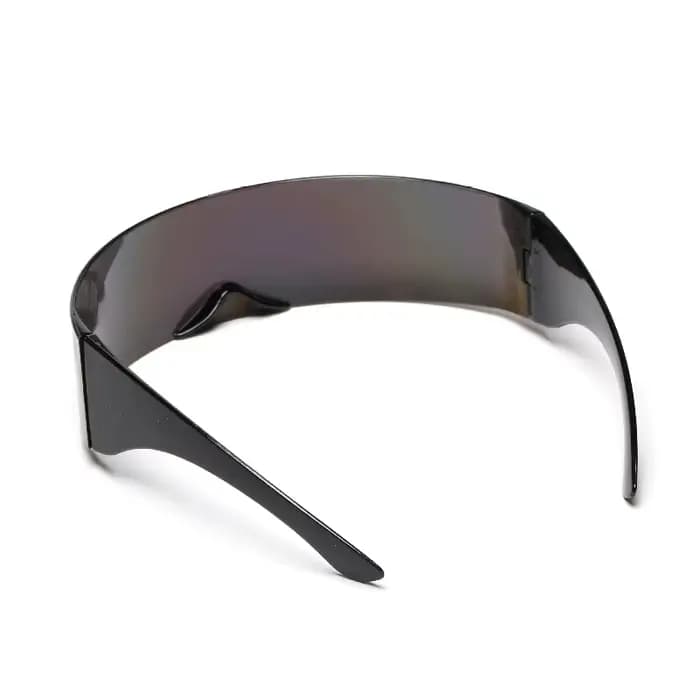 Lunettes de soleil futuristes à visière étroite style cyclope