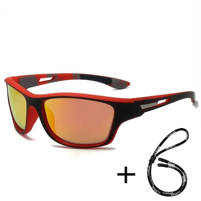 Lunettes de soleil sport tendance avec chaîne pour hommes et femmes