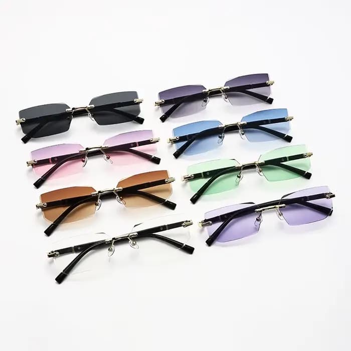 Lunettes de soleil sans monture tendance pour hommes et femmes