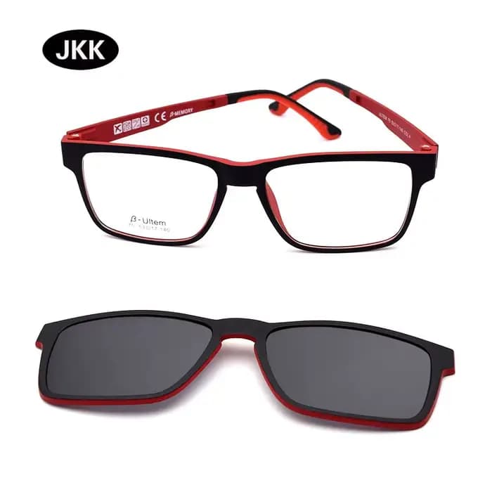 Ultem-Monture de lunettes pour hommes avec clip magnétique polarisé