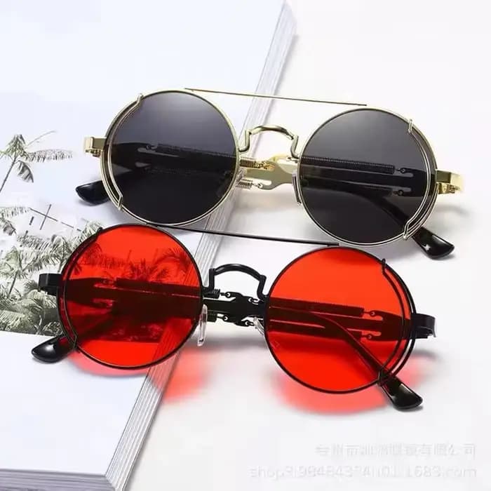 Lunettes de soleil gothiques Steampunk pour hommes et femmes