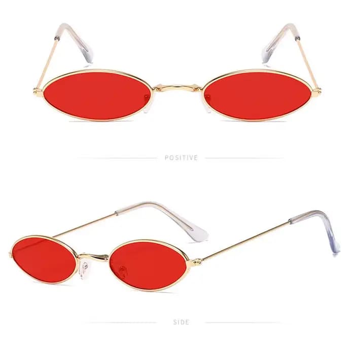 Lunettes de soleil ovales rétro à petite monture pour hommes et femmes