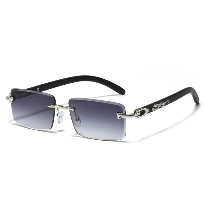 Lunettes de soleil carrées sans monture