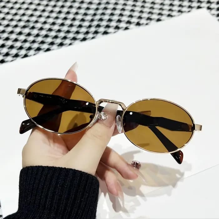 Lunettes de soleil ovales rétro tendance pour femmes et hommes