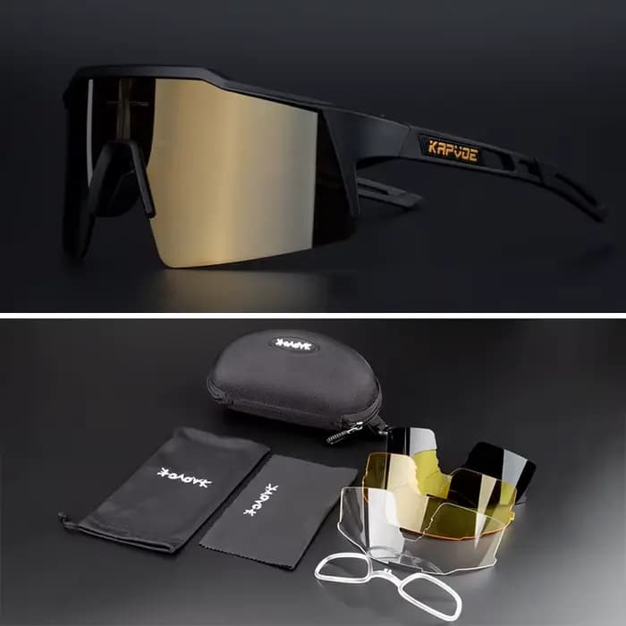 Lunettes de soleil polarisées à 4 lentilles pour hommes et femmes