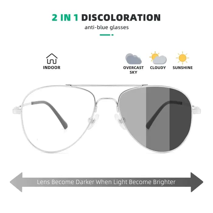 Lunettes pilote hommes tendance Film bleu