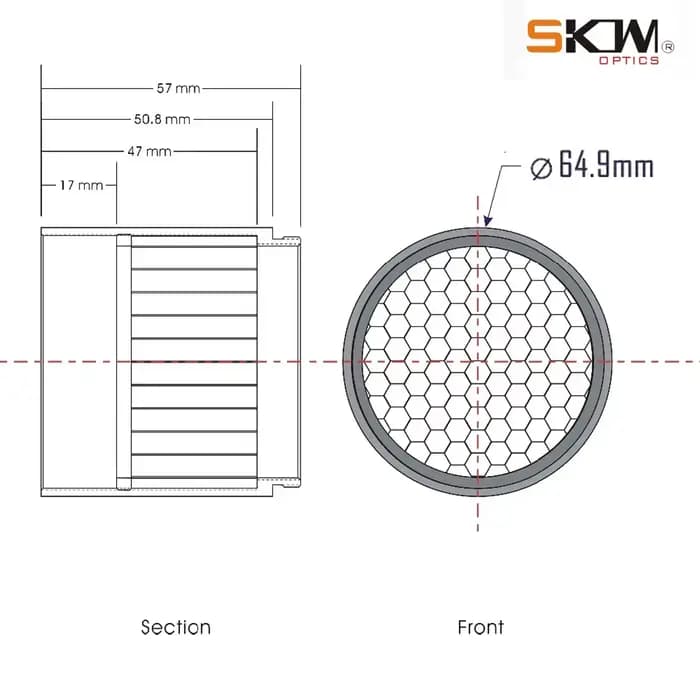 SKWoptics-56mm M62X0.75 Flash Killer