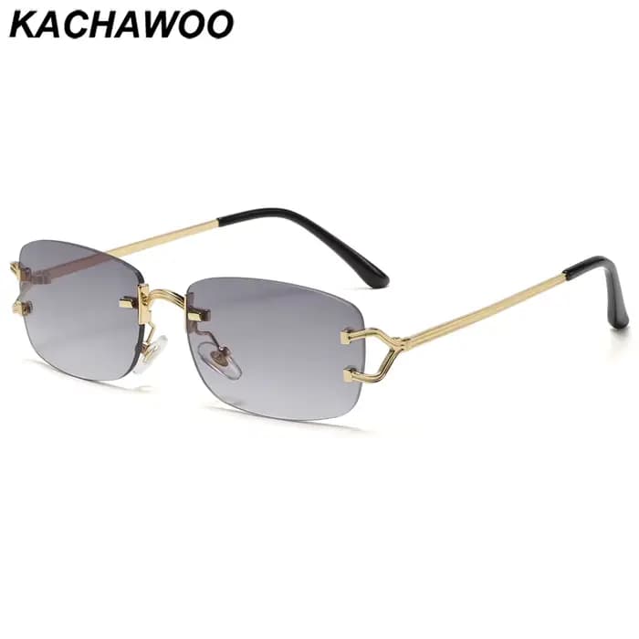 Kachawoo – lunettes de soleil carrées sans monture pour hommes
