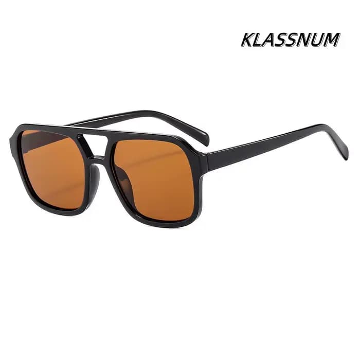 Lunettes de soleil carrées à Double pont
