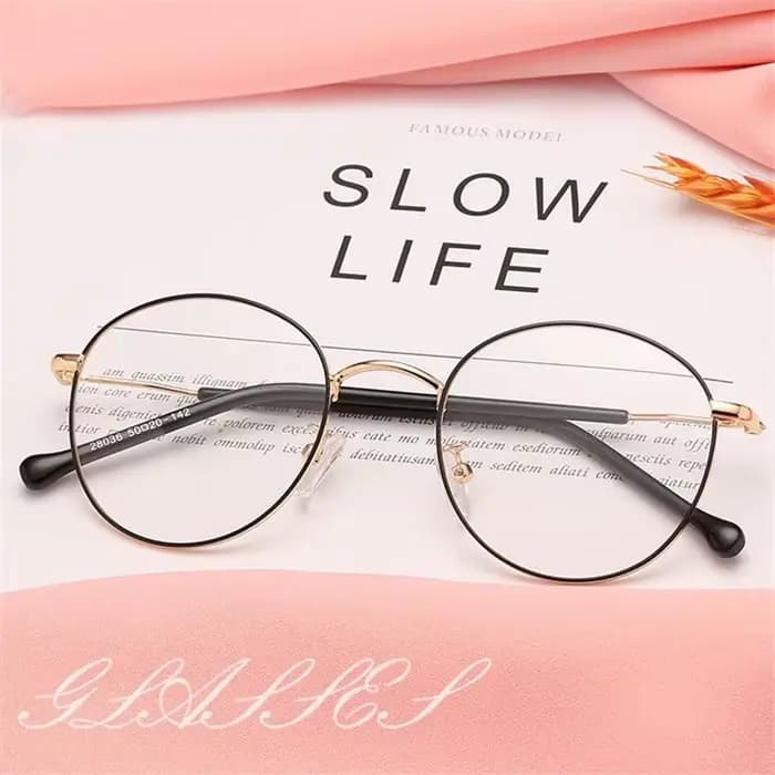 Lunettes de Prescription optiques ovales à monture en or Rose