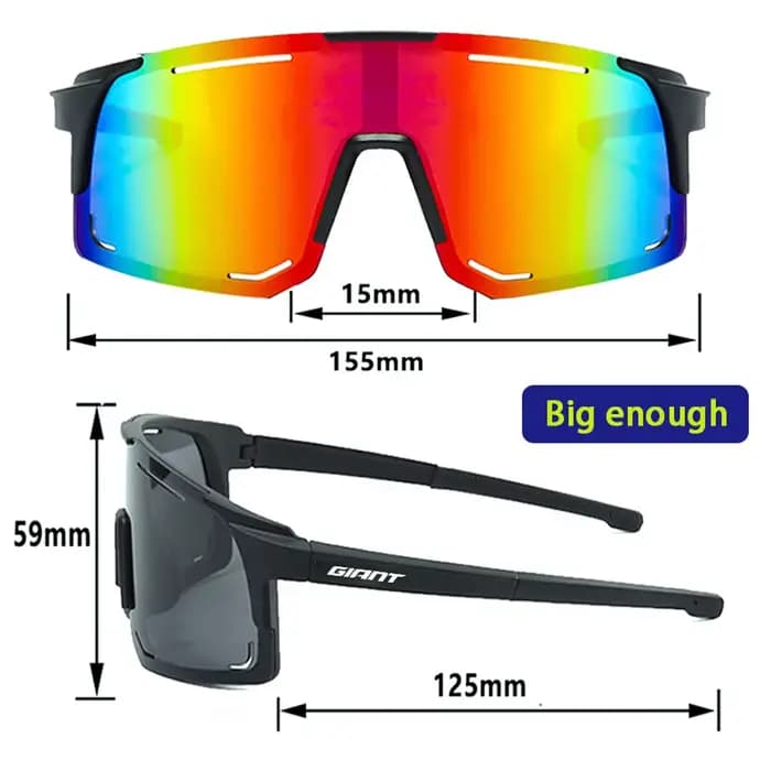 Giant 【Qualité professionnelle】 Lunettes de soleil de pêche à vélo – Protection UV