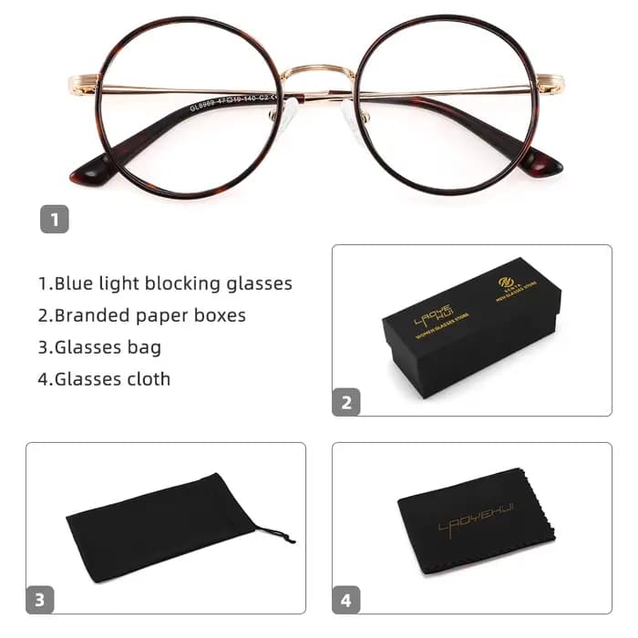 Lunettes rondes Vintage en acétate pour hommes et femmes