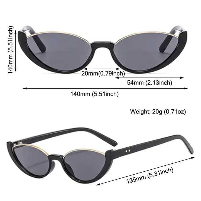 Lunettes de soleil Vintage petit œil de chat pour femmes
