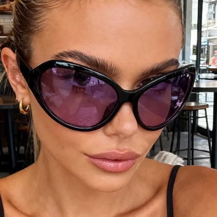 Lunettes de soleil Y2K jaunes couleur bonbon pour femmes