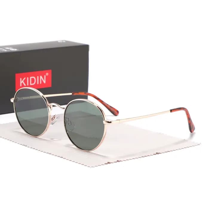 Lunettes de soleil rondes en métal pour femmes